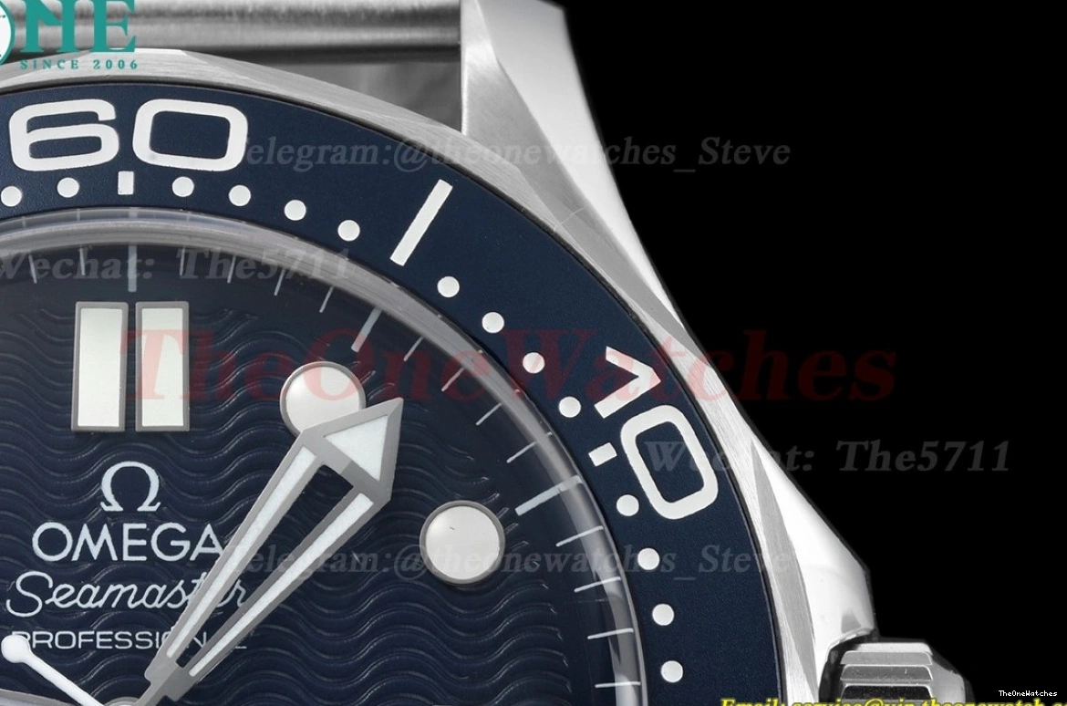 Dial Seamaster Mod SS 300m Blue SS James BLSF 42mm A8806 Bond 60th 0305